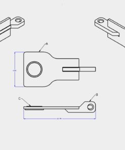 Blue Trailer Swing Arm Assembly
