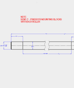 MRWWR-B WATER WIPER ROLLER 78" QT118 W/ BRACKETS